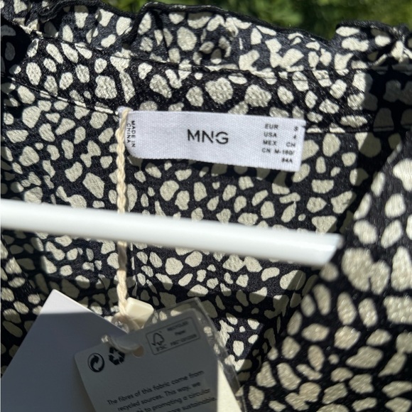 MANGO Elegant Animal Print Long Sleeved Maxi Dress Size 4 - Picture 6 of 15